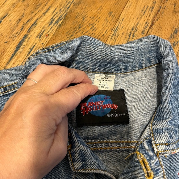 PLANET HOLLYWOOD Vintage Nashville Denim Jacket - Kids Size 10 - Picture 10 of 10